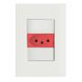 Imagem de Conjunto 4x2 com 1 Tomada 2P+T 20 A 250 V Tramontina Giz Vermelho e Branco