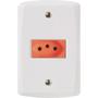 Imagem de Conjunto 4x2 com 1 Tomada 2P+T 20 A 250 V Tramontina Lux2 Vermelho e Branco