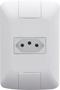 Imagem de Conjunto 4x2 com 1 Tomada 2P+T Tramontina Aria 10 A 250 V Branco