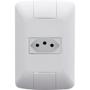 Imagem de Conjunto 4x2 com 1 Tomada 2P+T Tramontina Aria 10 A 250 V Branco