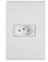 Imagem de Conjunto 4x2 com 1 Tomada 2P+T Tramontina Liz 10 A 250 V Branco