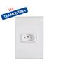 Imagem de Conjunto 4x2 com 1 Tomada 2P+ T Tramontina Liz 20 A 250 V Branco