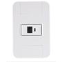 Imagem de Conjunto 4x2 com 1 Tomada Telefone RJ11 Tramontina Tablet Branco