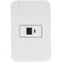 Imagem de Conjunto 4x2 com 1 Tomada Telefone RJ11 Tramontina Tablet Branco