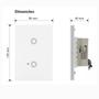 Imagem de Conjunto 4x2 com 2 Interruptor Touch Inteligente Wifi - Alexa Branco  MarGirius