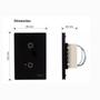 Imagem de Conjunto 4x2 com 2 Interruptor Touch Inteligente Wifi - Alexa Preto  MarGirius
