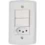 Imagem de Conjunto 4x2 Com 2 Interruptores Paralelos 10 A 250 V E 1 Tomada 2p+t 10 A 250 V Lux2 Bra