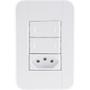 Imagem de Conjunto 4x2 com 2 Interruptores Paralelos 10 A 250 V e 1 Tomada 2P+T 10 A 250 V Tramontina Branco