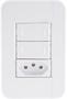 Imagem de Conjunto 4x2 com 2 Interruptores Paralelos 10 A 250 V e 1 Tomada 2P+T 10 A 250 V Tramontina Tablet B