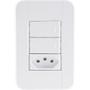 Imagem de Conjunto 4x2 com 2 Interruptores Simples 10 A 250 V e 1 Tomada 2P+T 10 A 250 V Tramontina Tablet Branco