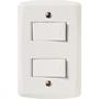 Imagem de Conjunto 4x2 com 2 Interruptores Simples 10 A 250 V Tramontina Lux2 Branco