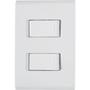 Imagem de Conjunto 4x2 Com 2 Interruptores Simples 10a 250v Tramontina Liz Branco