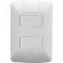 Imagem de Conjunto 4x2 com 2 Interruptores Simples Tramontina Aria 6 A 250 V Branco