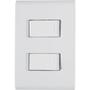 Imagem de Conjunto 4x2 com 2 Interruptores Simples Tramontina Liz 10 A 250 V Branco