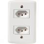 Imagem de Conjunto 4x2 Com 2 Tomadas 2p+t 10 A 250 V Tramontina Lux2 Branco Tramontina