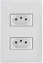 Imagem de Conjunto 4x2 Com 2 Tomadas 2p+T 10a 250v Tramontina Liz Branco