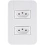 Imagem de Conjunto 4x2 com 2 Tomadas 2P+T 20 A 250 V Tramontina Tablet  Branco