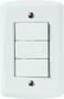 Imagem de Conjunto 4x2 com 3 Interruptores Paralelos 10 A 250 V Tramontina Lux2 Branco