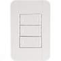 Imagem de Conjunto 4x2 Com 3 Interruptores Paralelos 10 A 250 V Tramontina Tablet Branco Tramontina