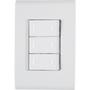 Imagem de Conjunto 4x2 com 3 Interruptores Paralelos Tramontina Liz 10 A 250 V Branco