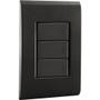 Imagem de Conjunto 4x2 com 3 Interruptores Simples 10 A 250 V Tramontina Liz Grafite