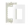 Imagem de Conjunto 4x2 Com 3 Interruptores Simples + Tomada Sleek Branco MarGirius