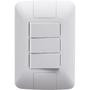 Imagem de Conjunto 4x2 com 3 Interruptores Simples Tramontina Aria 6 A 250 V Branco