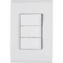Imagem de Conjunto 4x2 com 3 Interruptores Simples Tramontina Liz 10 A 250 V Branco