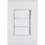 Imagem de Conjunto 4x2 com 3 Interruptores Simples Tramontina Liz 10 A 250 V Branco