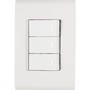 Imagem de Conjunto 4x2 com 3 Interruptores Simples Tramontina Liz 10 A 250 V Branco