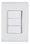 Imagem de Conjunto 4x2 Com 3 Interruptores Simples Tramontina Liz 10 A 250v Branco