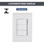 Imagem de Conjunto 4x2 Com 3 Interruptores Simples Tramontina Liz 10 A 250v Branco