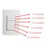 Imagem de Conjunto 4x2 Com 6 Interruptores Paralelos Sleek Branco MarGirius