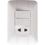 Imagem de Conjunto 4x2 Con 2 Interruptores Sencillos 10 A 250 V Y 1 Tomacorriente 2p 15 A - 16 A 250 V