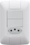 Imagem de Conjunto 4x2 con 2 Interruptores Sencillos 6 A 250 V y 1 Tomacorriente  2P+T 20 A 250 V Tramontina A
