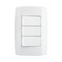 Imagem de Conjunto 4x2 Ilumi Slim Com Placa 3 Interruptores