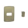 Imagem de Conjunto 4X2 Interruptor Paralelo Miluz Schneider Dourado