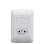 Imagem de Conjunto 4x2 Interruptor Simples 1 Tomada 2P+T 10A BR ARIA