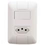 Imagem de Conjunto 4X2 Interruptor Simples 6 250V Tomada 2Pt 20 250V 