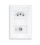 Imagem de Conjunto 4x2 Tomada 10A + Módulo RJ45 CAT 5E Evidence - Fame