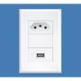 Imagem de Conjunto 4x2 Tomada 20A Com Usb 15W - 5V - 3A Modular Evidence - Fame
