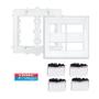 Imagem de Conjunto 4x4 C/ 3 Interruptor Simples + 1 Interruptor Paralelo Evidence - Fame