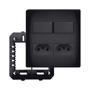 Imagem de Conjunto 4x4 Tomada Dupla 20a + Interruptor Duplo Fame