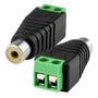 Imagem de Conjunto 5 Conector Rca Femea Borne Cftv Audio Video BRCAF