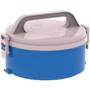 Imagem de Conjunto 5 Marmitas Térmicas Marmitex Termoprato Tekcor 1,5 Litros Almoço Lanche Soprano Azul