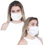 Imagem de Conjunto 5 Máscara De Proteção Tecido Lavável Com Forro Duplo Algodão Higiene Cuidado Pessoal Limpeza