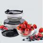 Imagem de Conjunto 5 Potes de Vidro Herméticos Com Tampa 135ml 200ml 400ml 550ml 1000ml