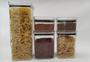 Imagem de Conjunto 5 potes herméticos quadrados empilháveis 2x480ml/ 2x1000ml/ 1x 2.200ml