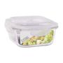 Imagem de Conjunto 5 Potes Quadrado Mantimentos Vidro 520 ml