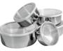 Imagem de Conjunto 5 Potes Tigelas Inox com Tampa Resistente